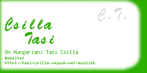 csilla tasi business card